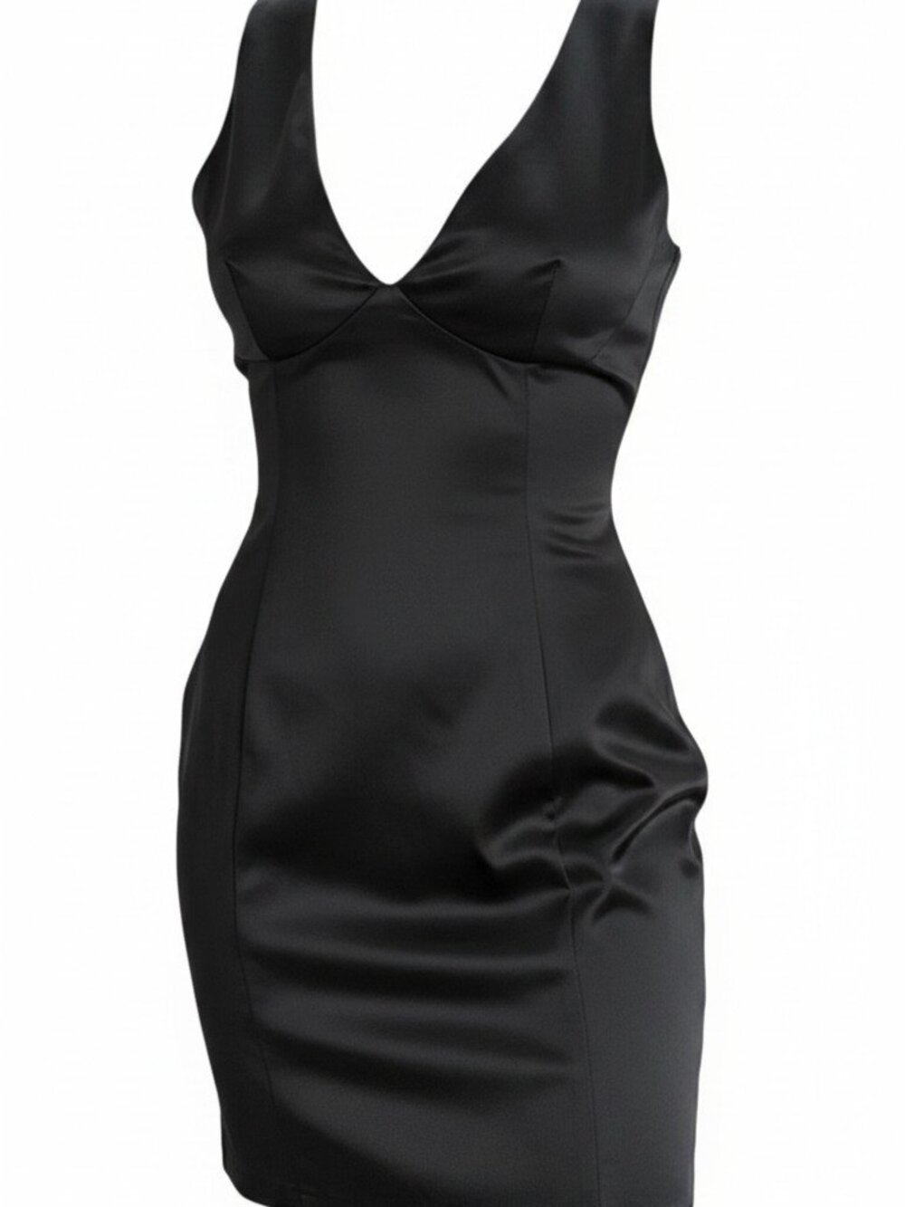 Anthropologie Satin Bodycon Mini Dress Size 12 Deep Brown NWT